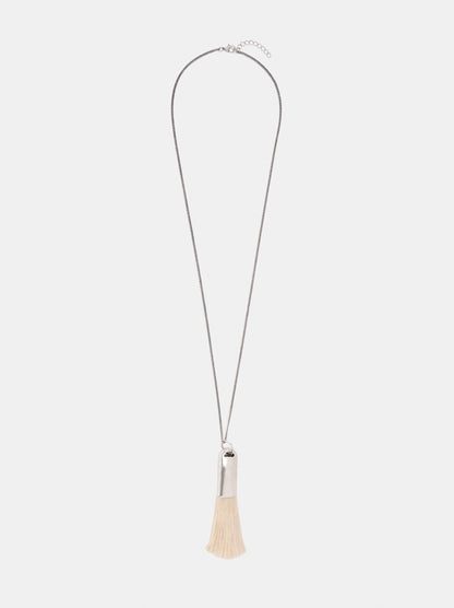 Long Necklace With Tassel Pendant