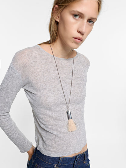 Long Necklace With Tassel Pendant