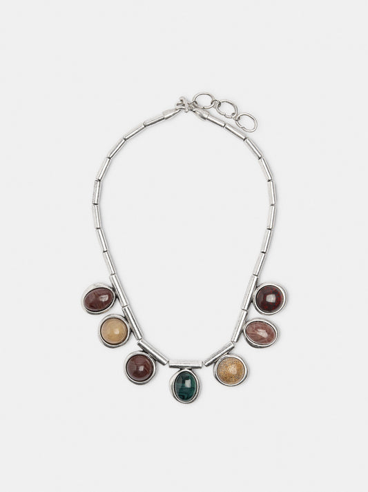 Multicolor Necklace With Rounded Pendants