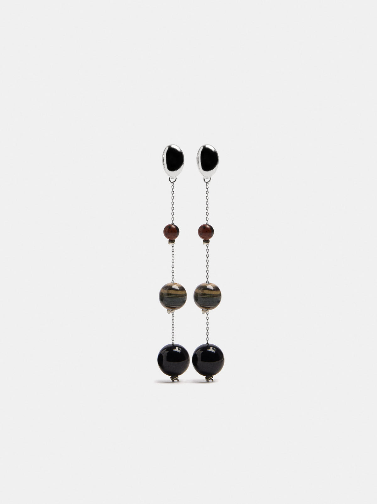 Long Spherical Earrings