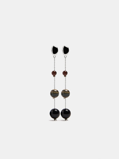 Long Spherical Earrings
