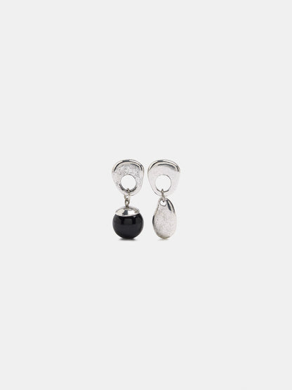 Asymmetrical Earrings With Stone