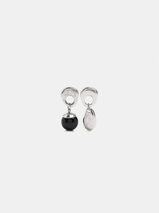 Asymmetrical Earrings With Stone