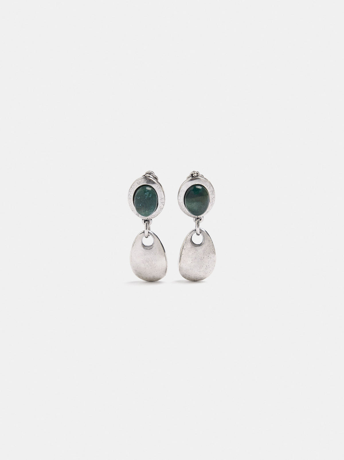 Long Earrings With Oval Stones