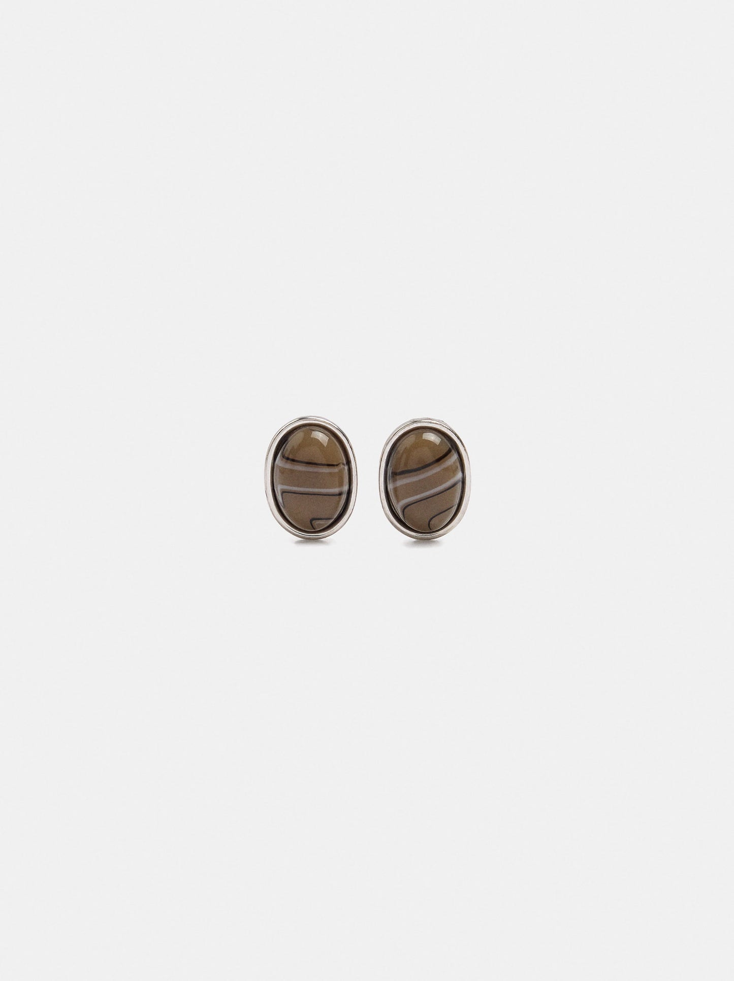 Oval Stone Earrings