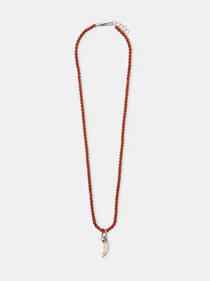 Stone Bead Necklace With Pendant