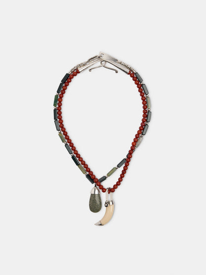 Set Of Necklaces With Stone Pendants