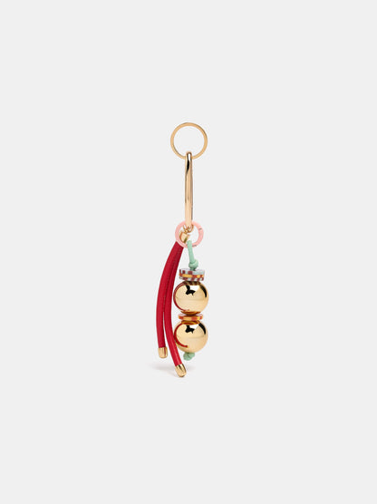 Metallic Bead Charm Keychain