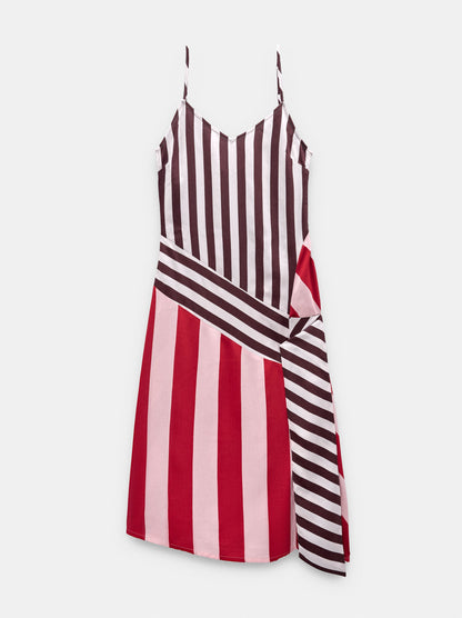 Contrast Stripe Dress With Straps