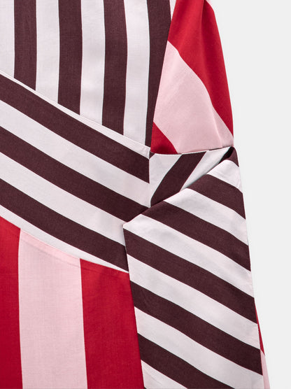 Contrast Stripe Dress With Straps