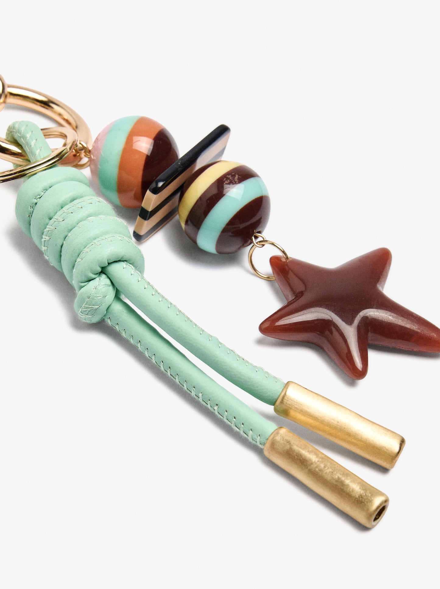 Star And Striped Beads Keychain