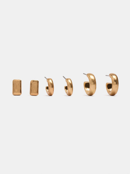 Set Of Gold Earrings