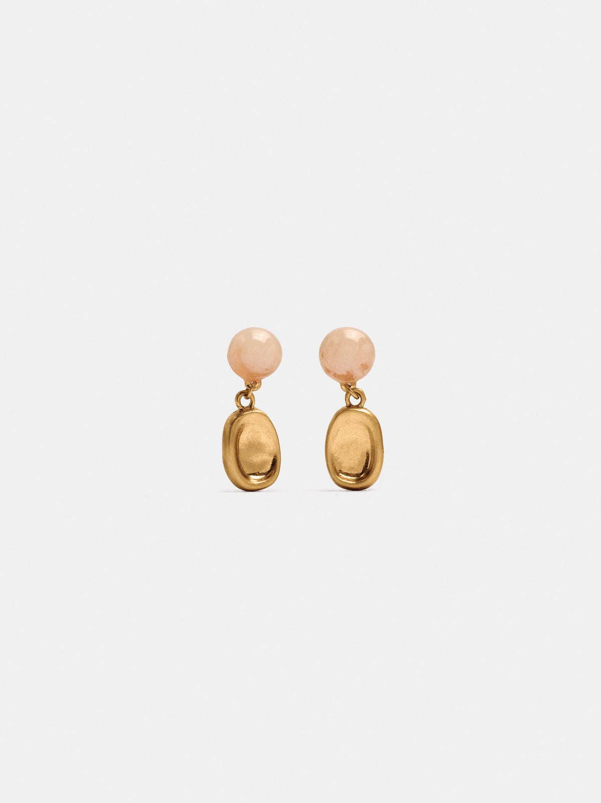 Oval Earrings With An Embossed Design