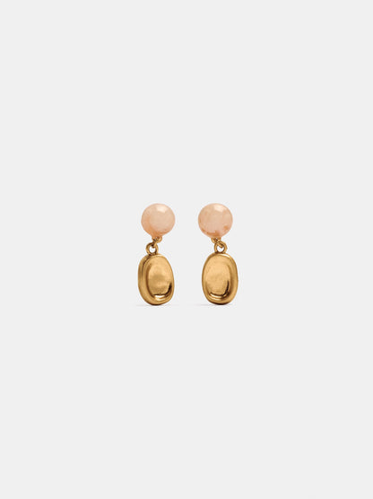 Oval Earrings With An Embossed Design