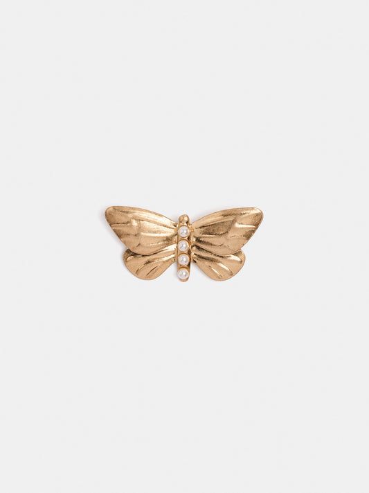 Butterfly Brooch With Pearls