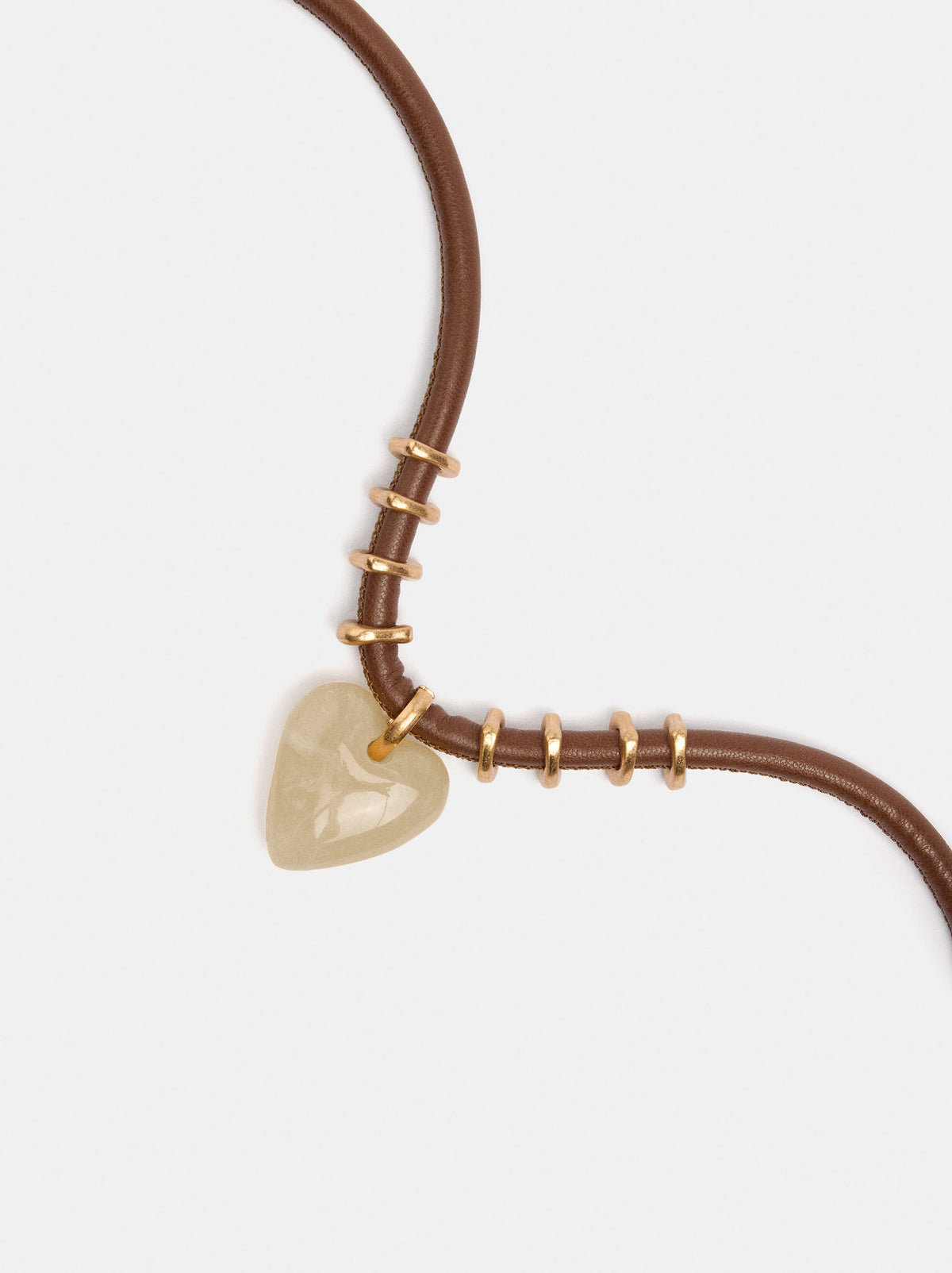 Short Necklace With Heart Pendant