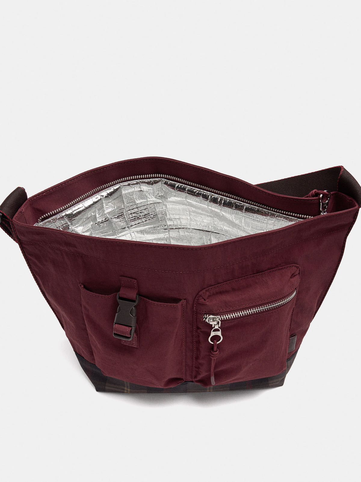 Nylon Lunch Bag With Exterior Pockets