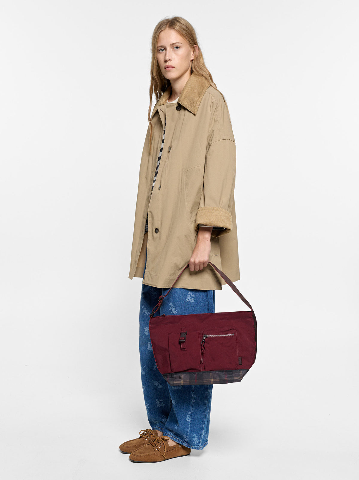 Nylon Lunch Bag With Exterior Pockets