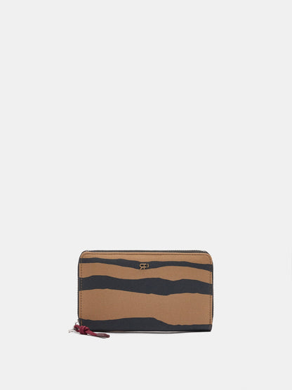 Nylon Wallet With Animal Print
