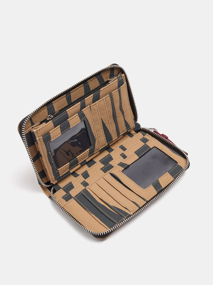 Nylon Wallet With Animal Print