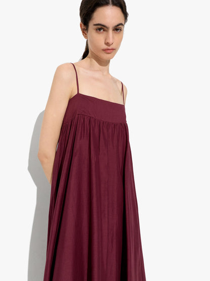 Long Dress With Thin Straps 100% Cotton