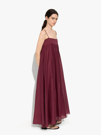 Long Dress With Thin Straps 100% Cotton