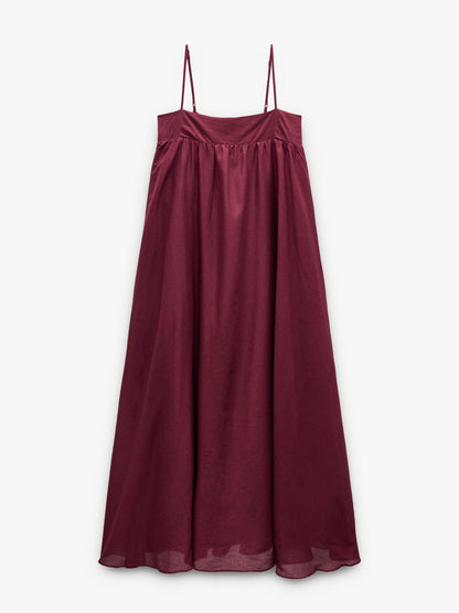 Long Dress With Thin Straps 100% Cotton
