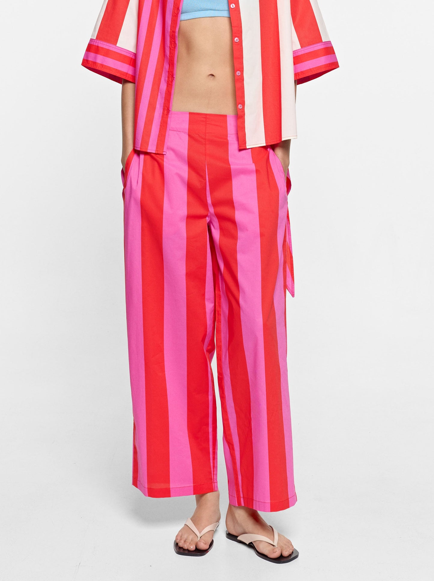 Trousers With Stripes 100% Cotton