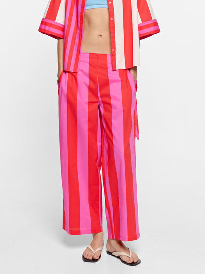 Trousers With Stripes 100% Cotton