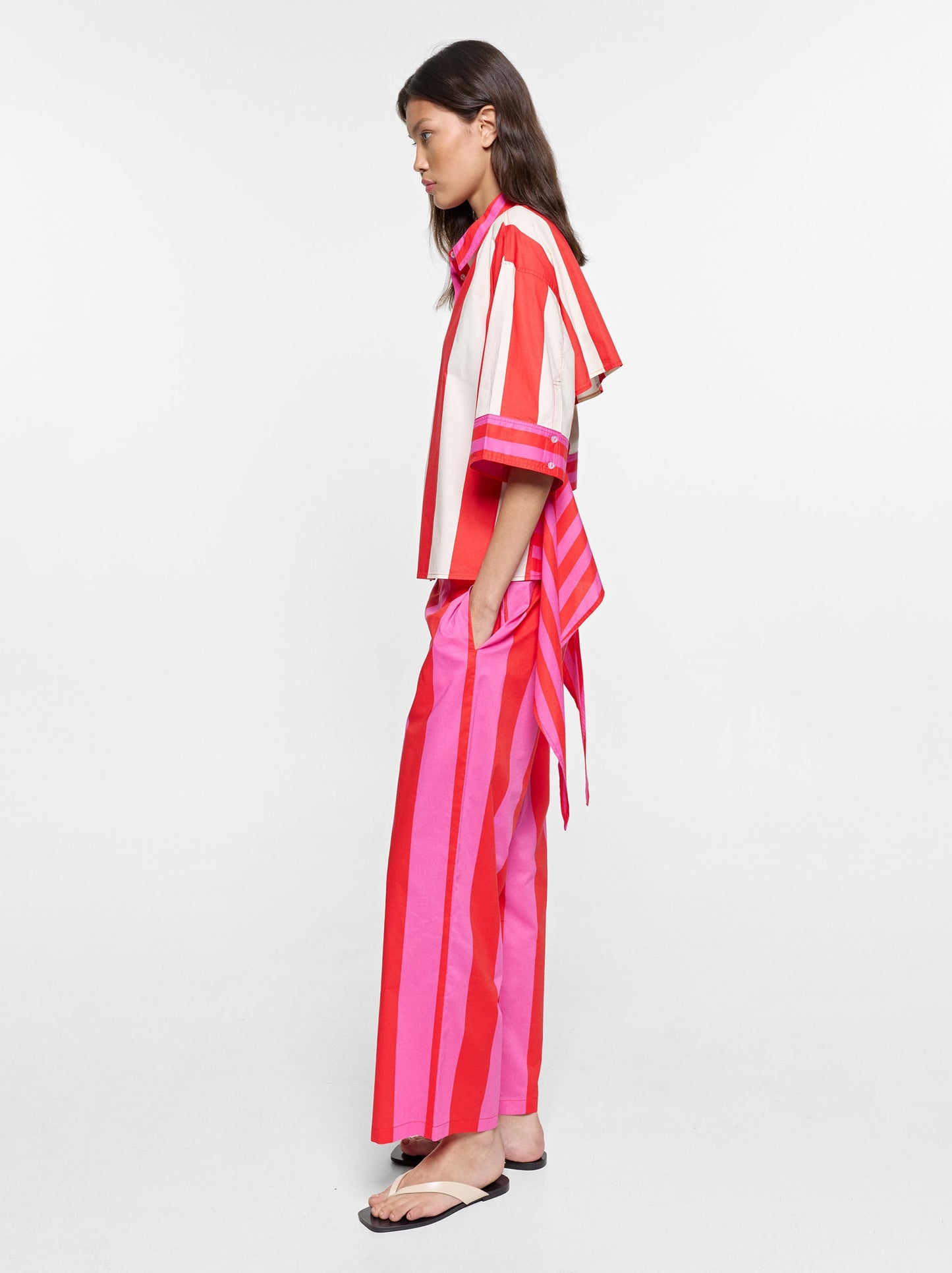 Trousers With Stripes 100% Cotton