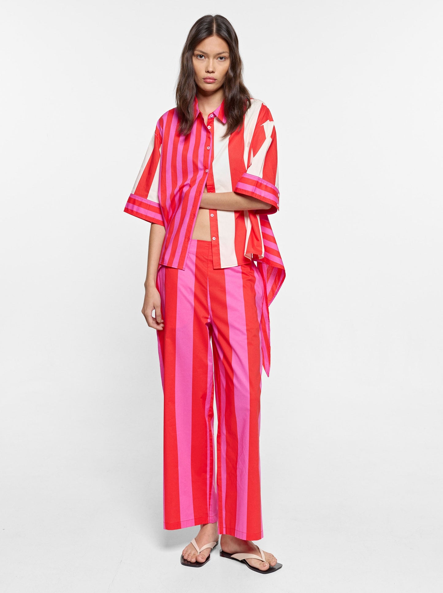 Trousers With Stripes 100% Cotton