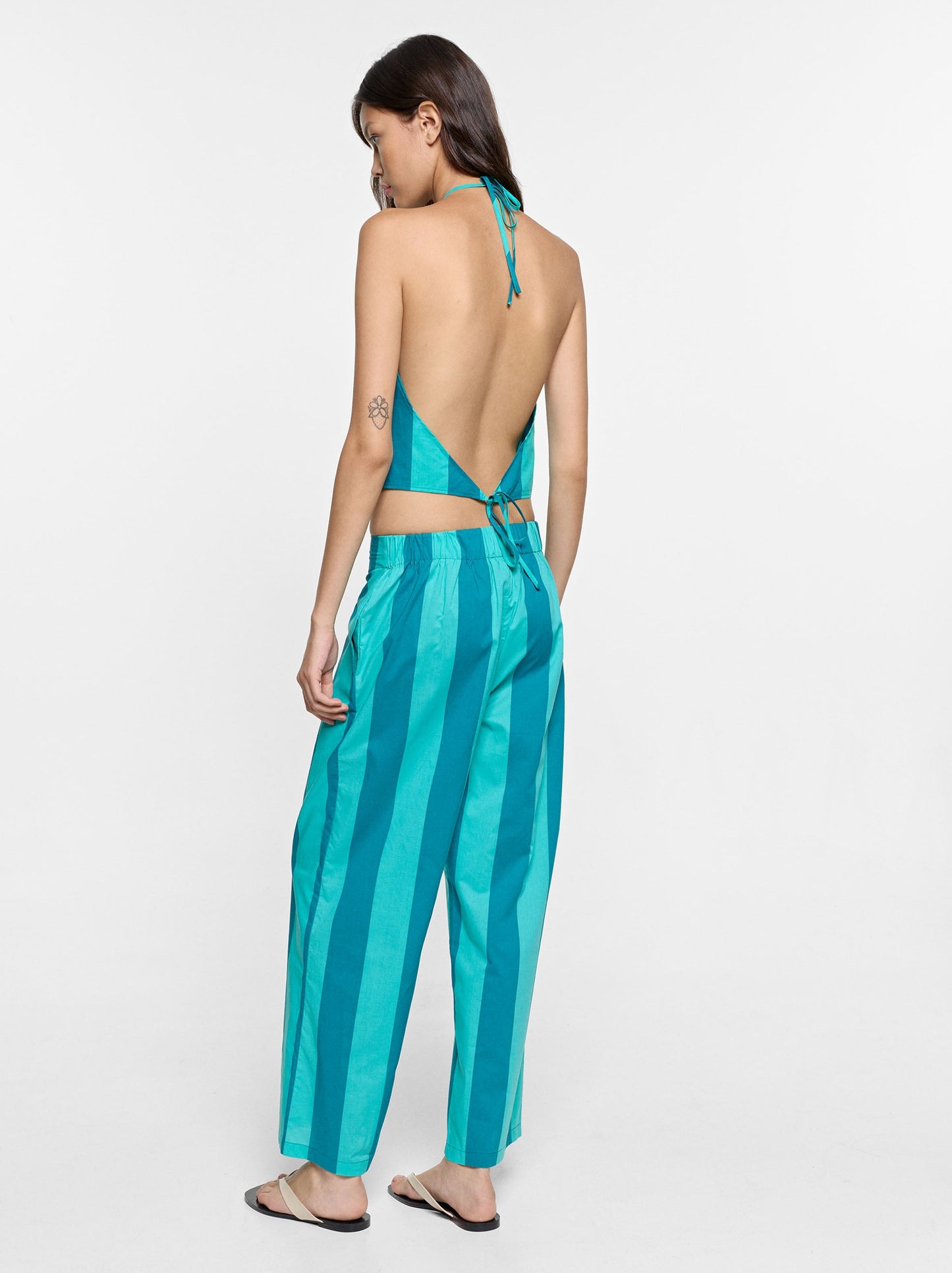 Trousers With Stripes 100% Cotton