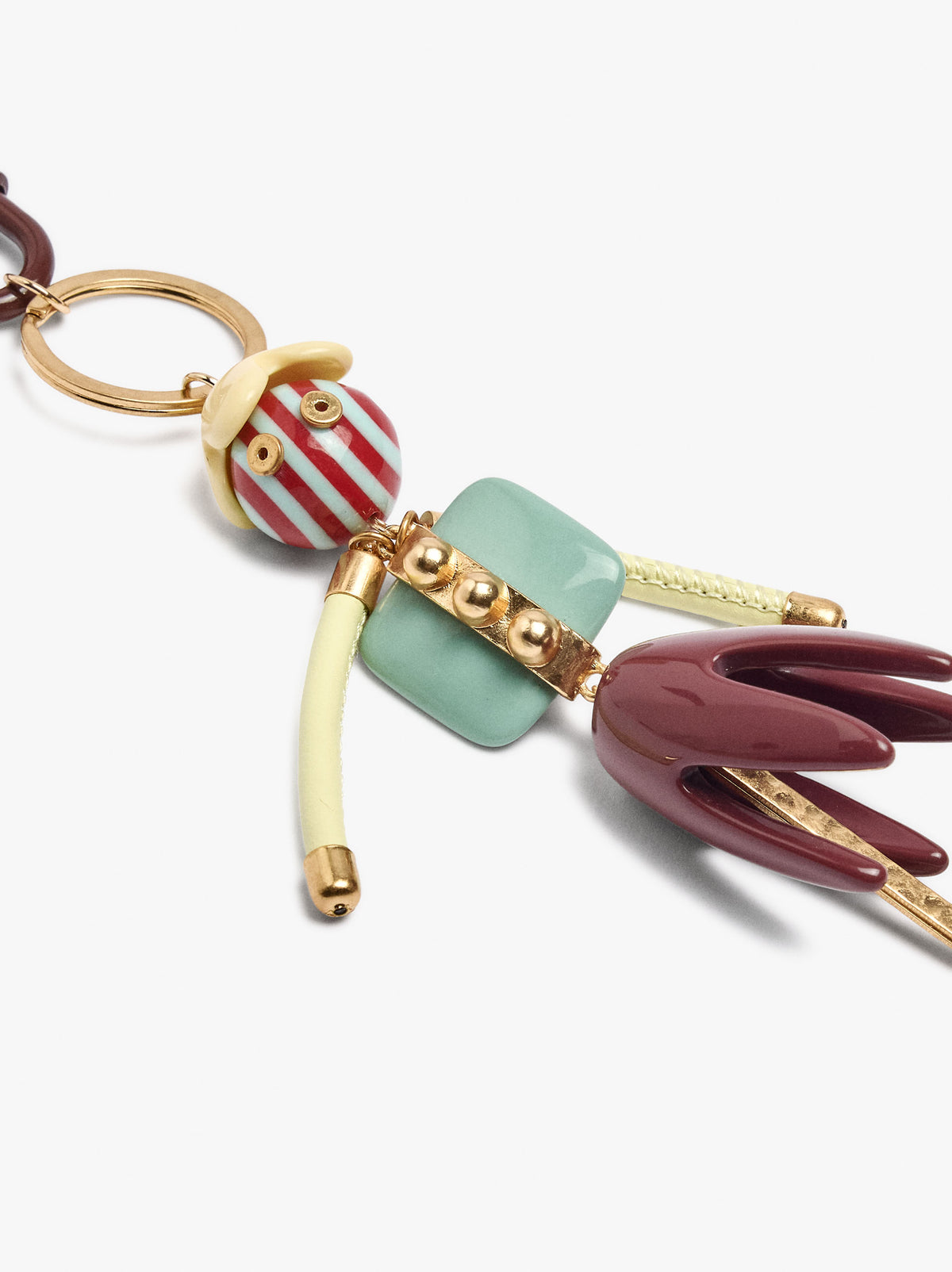 Geometric-Shape Charm keychain
