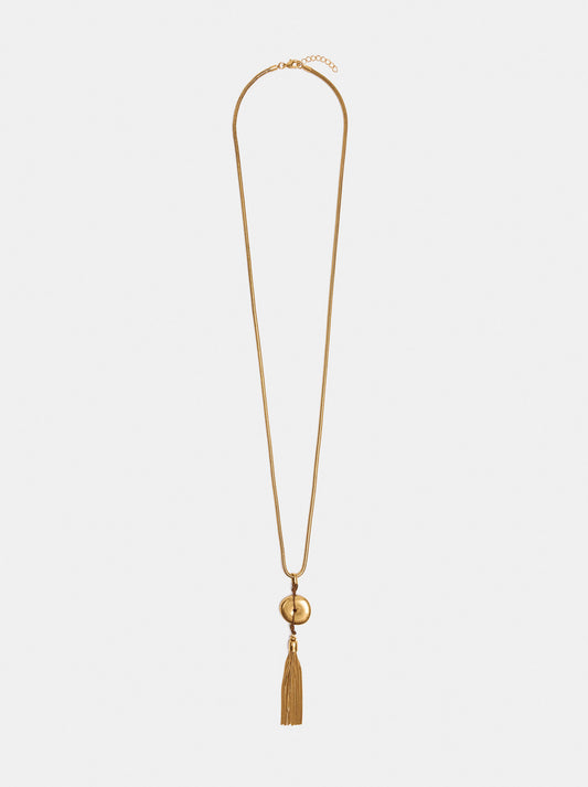 Long Necklace With Tassel Pendant