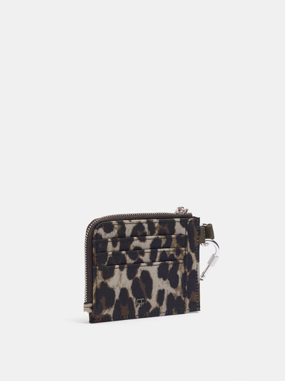 Animal Print Nylon Card Holder