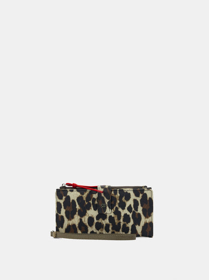 Wallet Made Of Printed Nylon With Animal Print