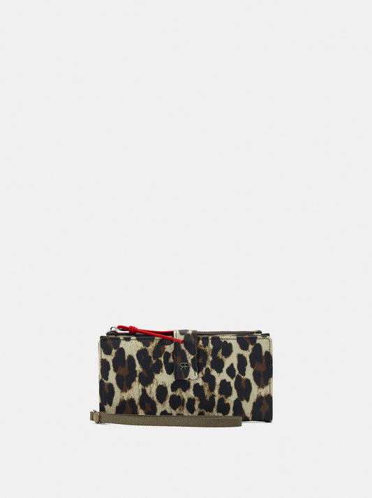 Wallet Made Of Printed Nylon With Animal Print