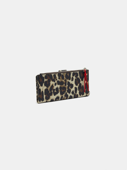 Wallet Made Of Printed Nylon With Animal Print