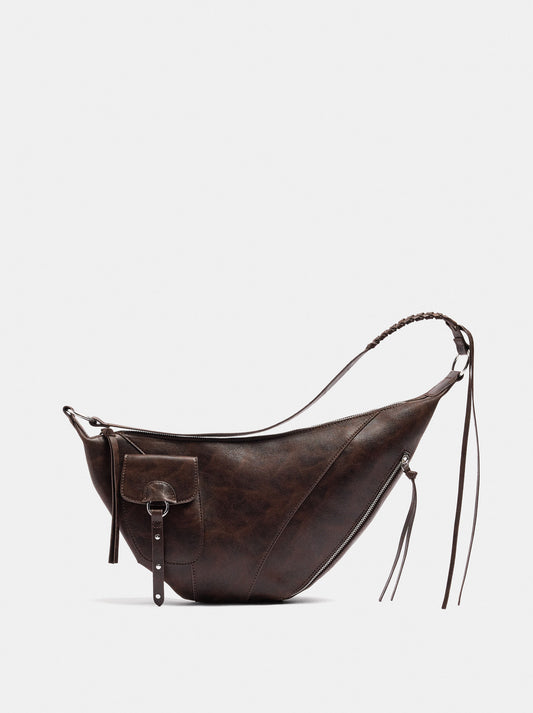 Asymmetrical Shoulder Bag With Pocket