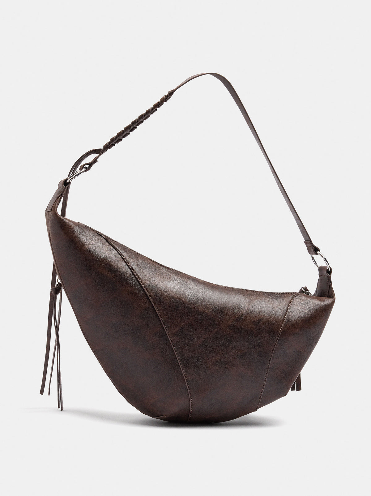 Asymmetrical Shoulder Bag With Pocket