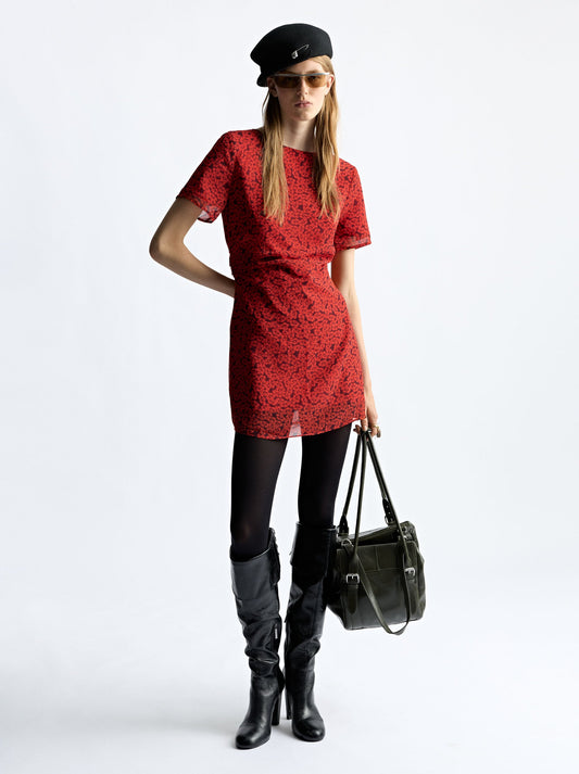 Short Floral Printed Dress