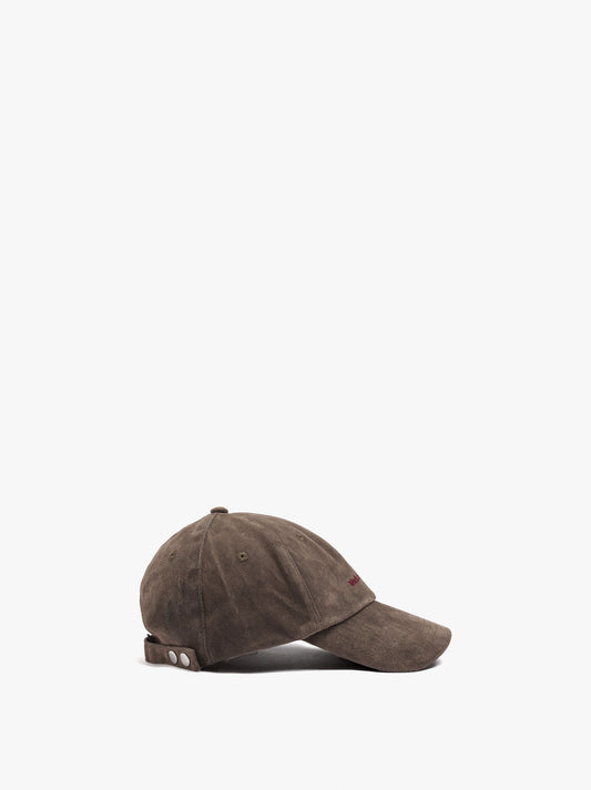 Velvet-Effect Cap With Embroidery