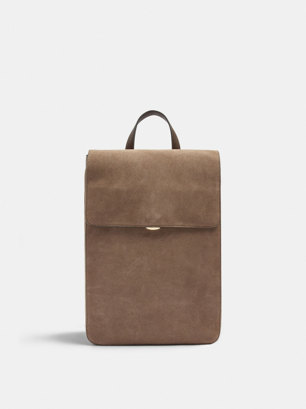 Leather Backpack With Flap For A 14" Laptop