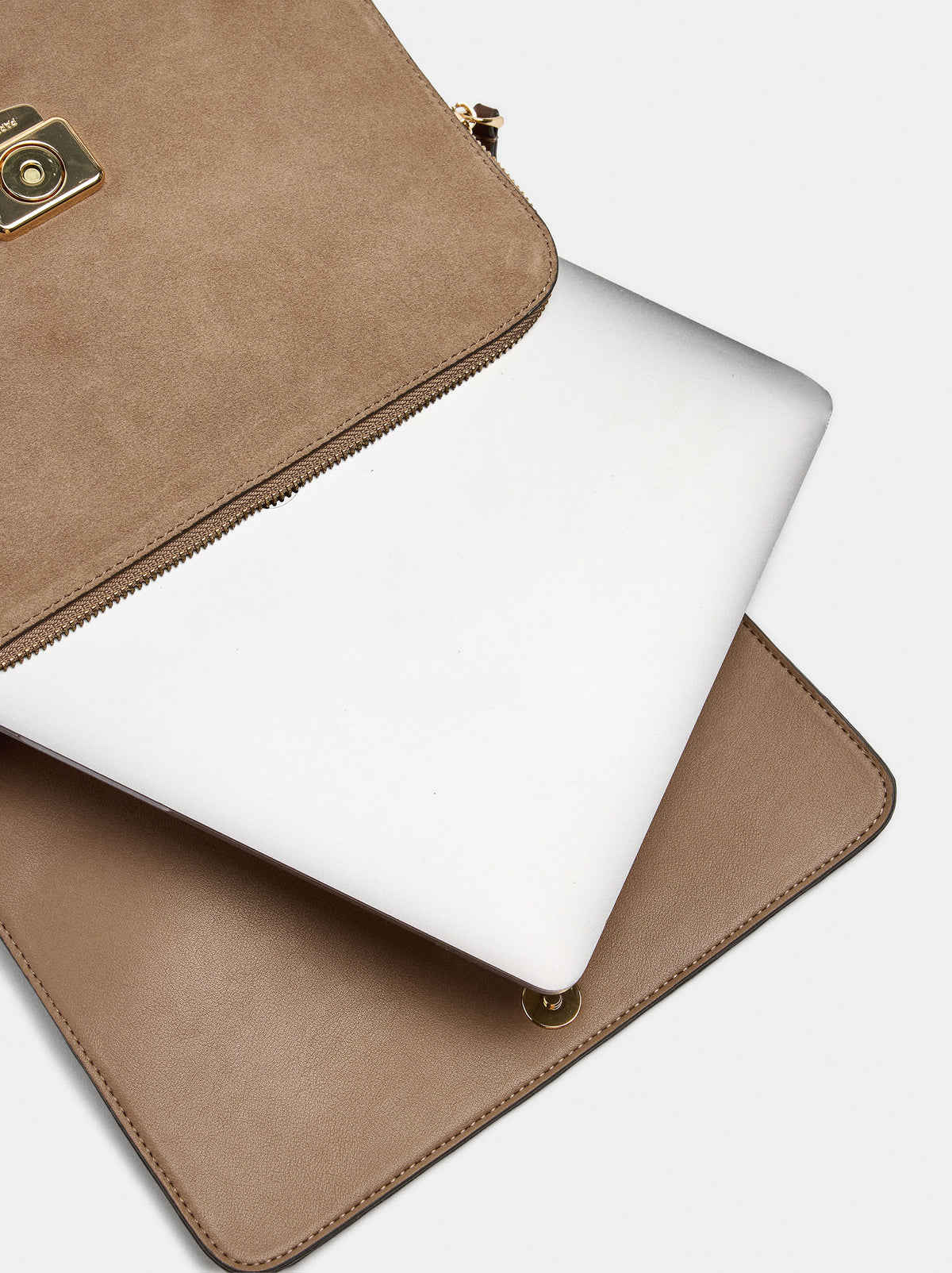 Leather Backpack With Flap For A 14" Laptop