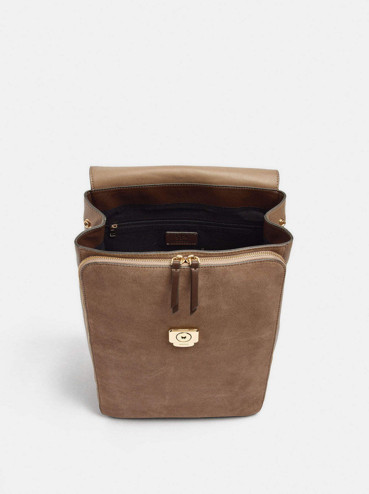 Leather Backpack With Flap For A 14" Laptop