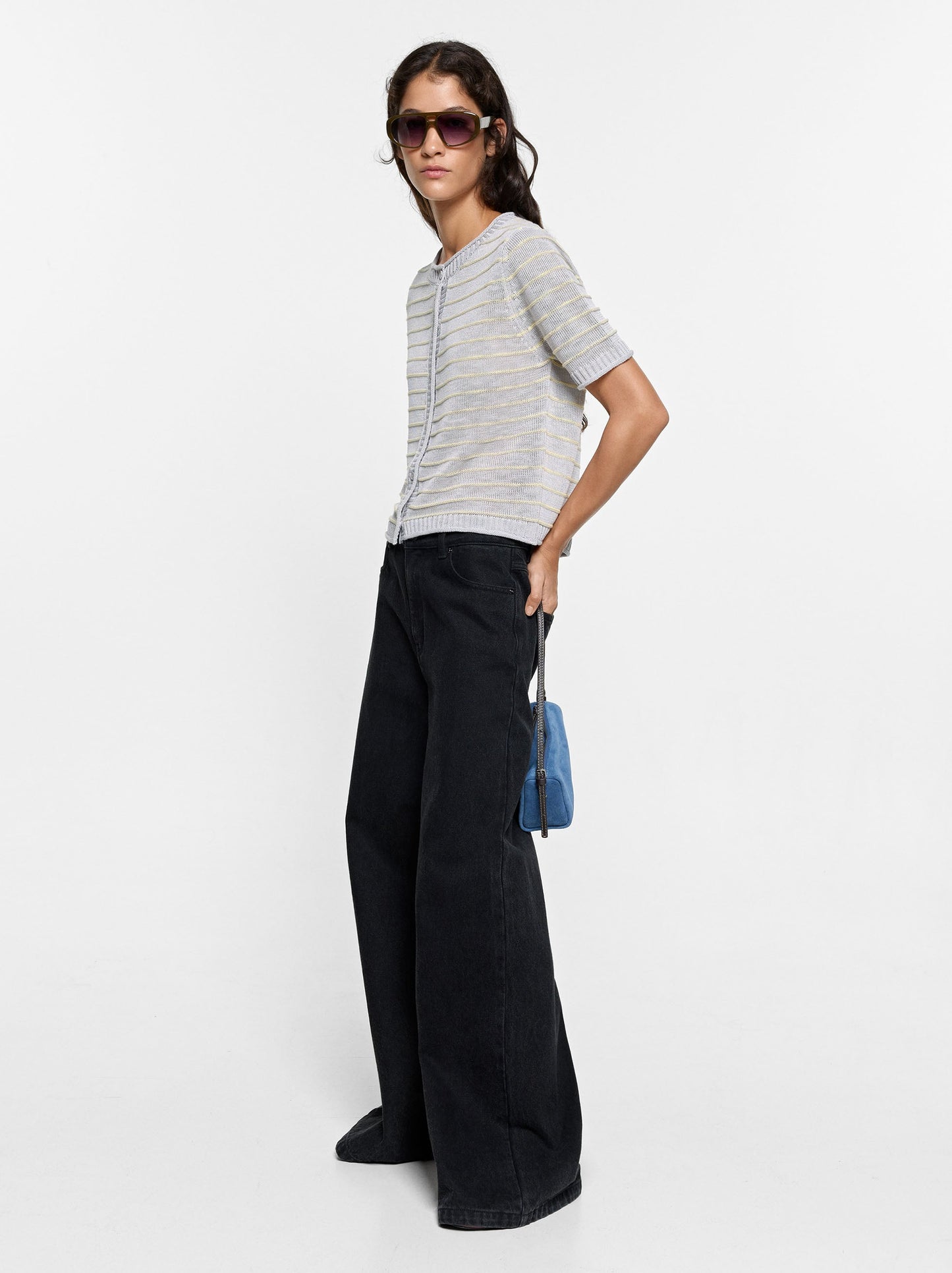 Knit Cardigan With Stripes