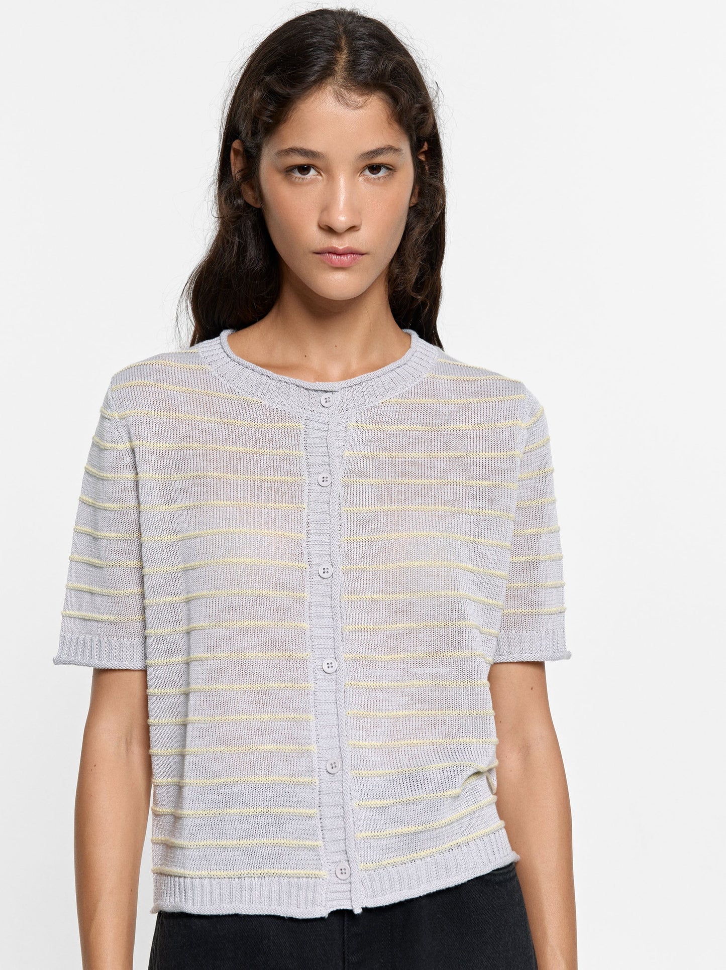 Knit Cardigan With Stripes