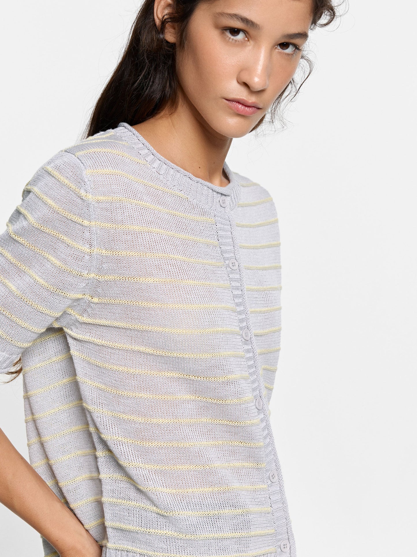 Knit Cardigan With Stripes