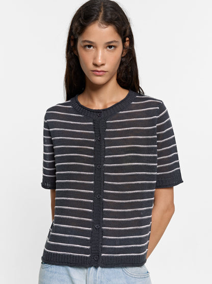 Knit Cardigan With Stripes