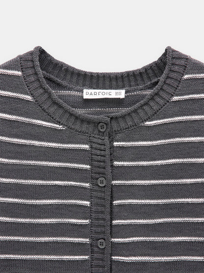 Knit Cardigan With Stripes